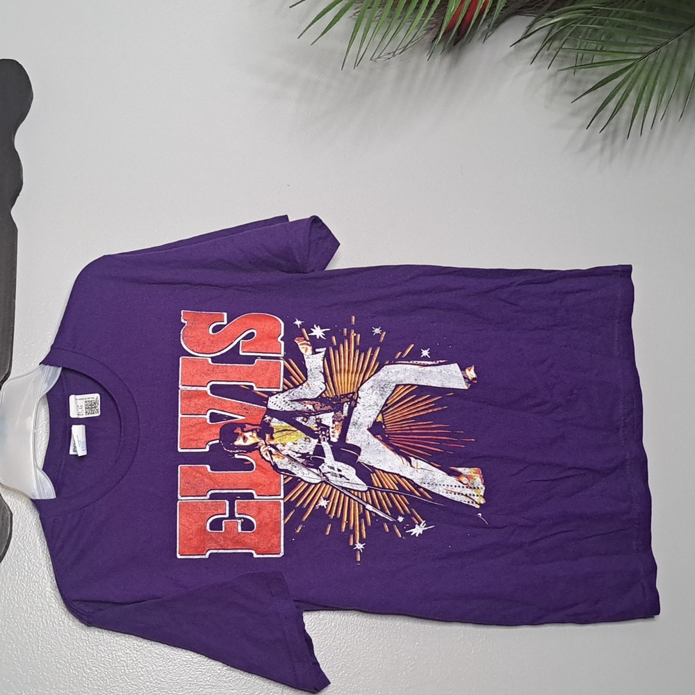 Elvis Purple Cotton Tee Size Small #New PTP:19" Length:26.5"